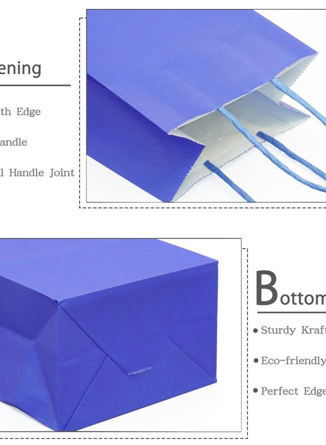 AZOWA Gift Bags Small Kraft Paper Bags with Handles (5 x 3.1 x 8.2 in, Royal Blue, 12 Pcs) - Image 4