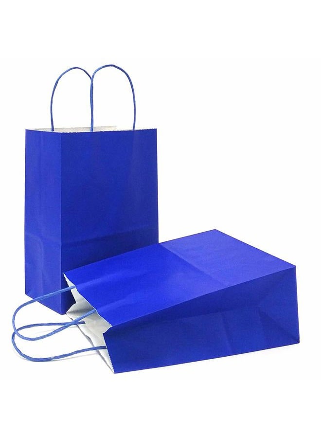 AZOWA Gift Bags Small Kraft Paper Bags with Handles (5 x 3.1 x 8.2 in, Royal Blue, 12 Pcs) - Image 1