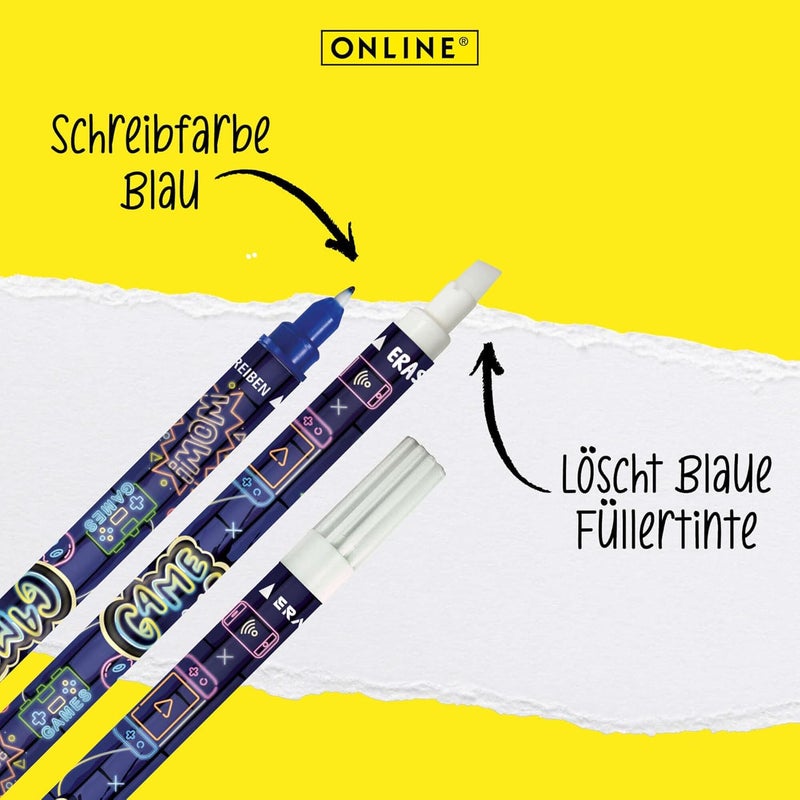 Online Value Pack Ink Eraser 6 x Ink Killer for Erasing and Overwriting | Gaming Design | Removal and Correction Blue Ink | Ink Colour Blue - Image 4