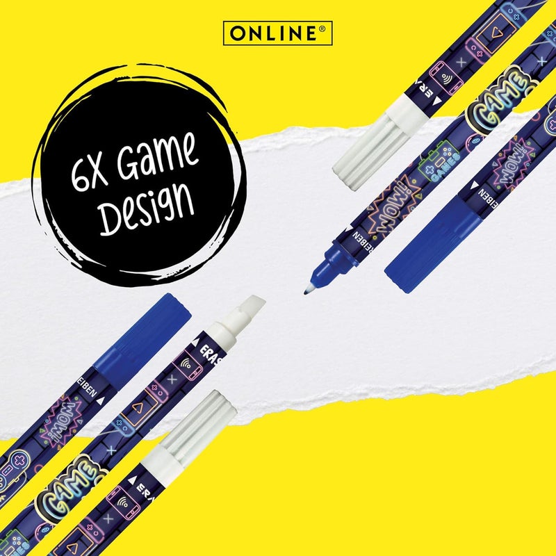 Online Value Pack Ink Eraser 6 x Ink Killer for Erasing and Overwriting | Gaming Design | Removal and Correction Blue Ink | Ink Colour Blue - Image 3
