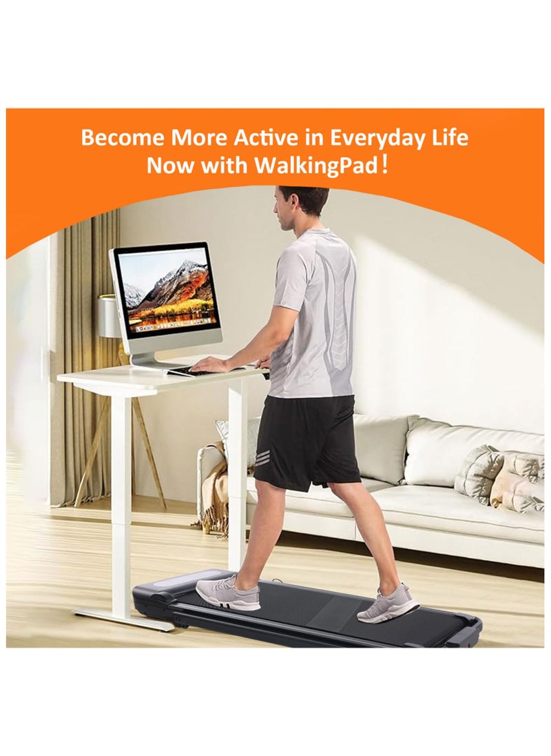 Portable Under Desk Treadmill 2 in 1 Walking Machine,Walking Pad for Home/Office, Portable Walking Treadmill, Walking Jogging Machine with 265 lbs