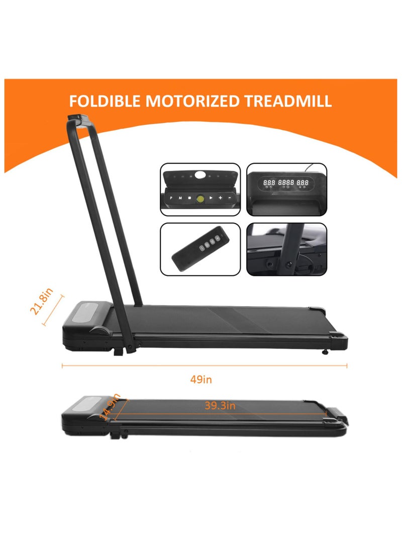 Portable Under Desk Treadmill 2 in 1 Walking Machine,Walking Pad for Home/Office, Portable Walking Treadmill, Walking Jogging Machine with 265 lbs