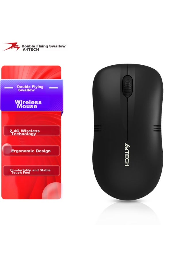 A4TECH A4tech Wg-100 Wireless Mouse, Laptop And Desktop Computer Office Home Portable Energy-saving Mouse, Usb Interface, Black  - Image 1