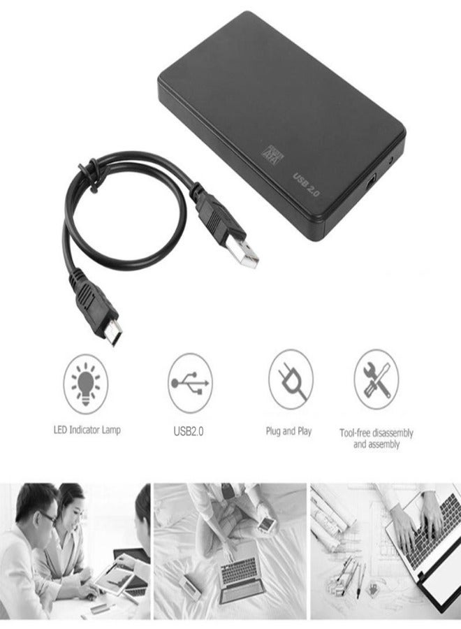 2.5 Inch Sata HDD SSD to USB 2.0 Case Adapter 5Gbps Hard Disk Drive Enclosure Box Support 2TB HDD Disk for OS Windows - Image 3