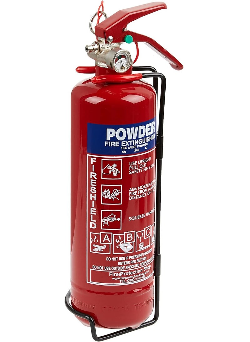 1 kg Dry Powder Fire Extinguisher ABC FireShield for Homes, Cars, and Vans  - Image 1