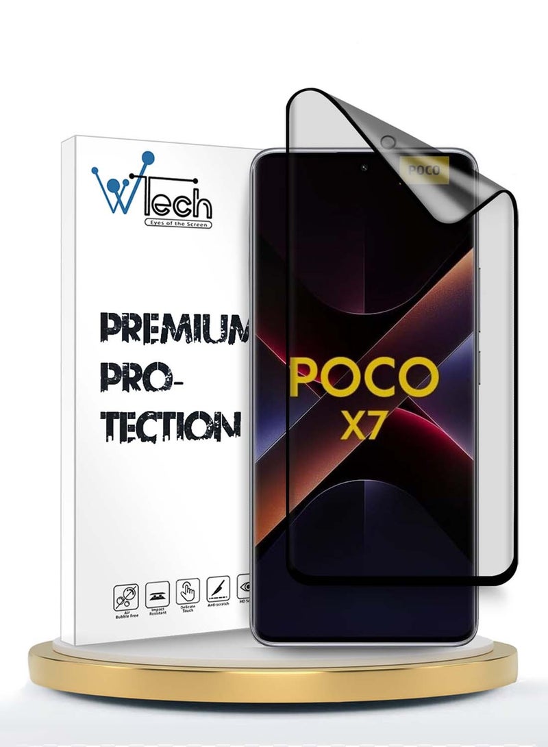 دبليو تيك شاومي بوكو X7 5G 2025 بريميوم إيدج برو سيراميك غير لامع بغطاء كامل واقي شاشة مرن غير لامع (MSGPCN) - شفاف / أسود - Image 1