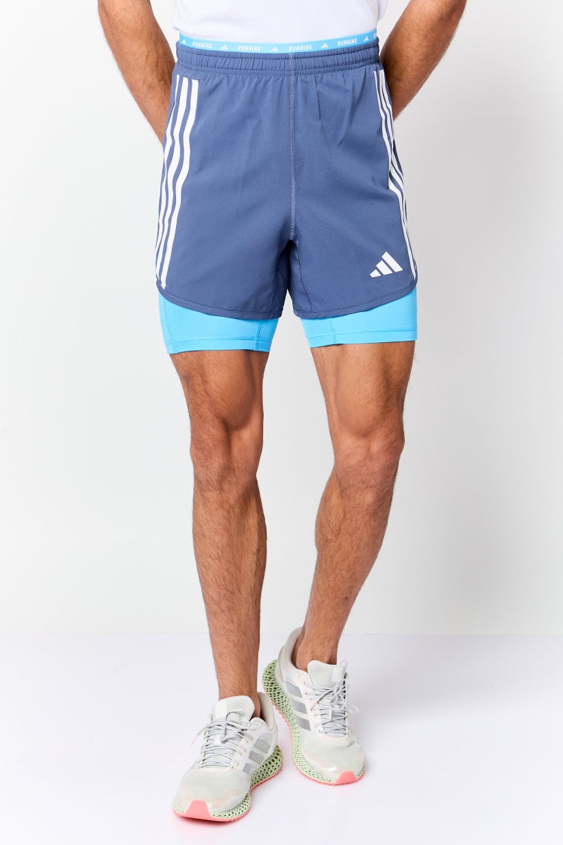 Adidas Men Regular Fit Brand Logo Running Shorts, Multicolor - Image 1