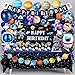 BORAMDO Outer Space Birthday Party Decorations Space Themed Party Supplies Planet Banner Backdrop Cake Topper Solar System Paper Lantern Galaxy Tablecloth Balloon Garland Kit for Space Astronaut Party Decor - Image 3