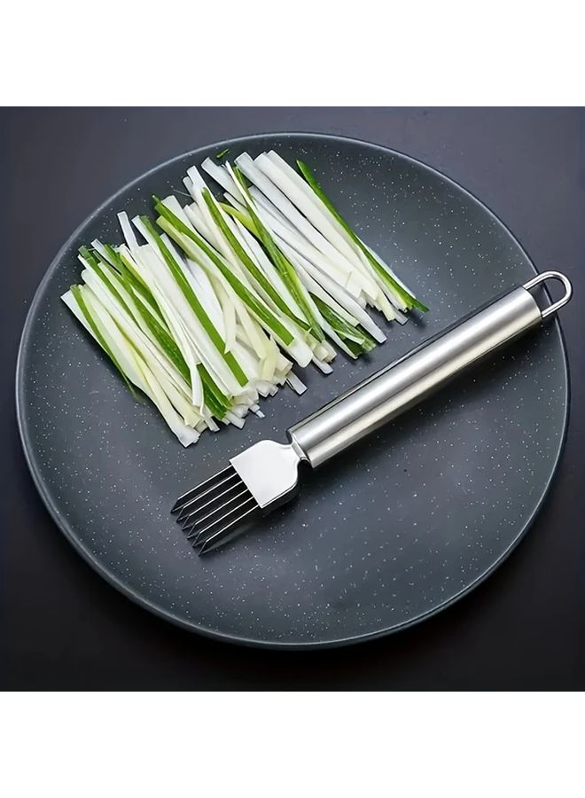 6 Piece Stainless Steel Onion Cutter Multifunctional Vegetable Slicer Kitchen Tool - Image 4