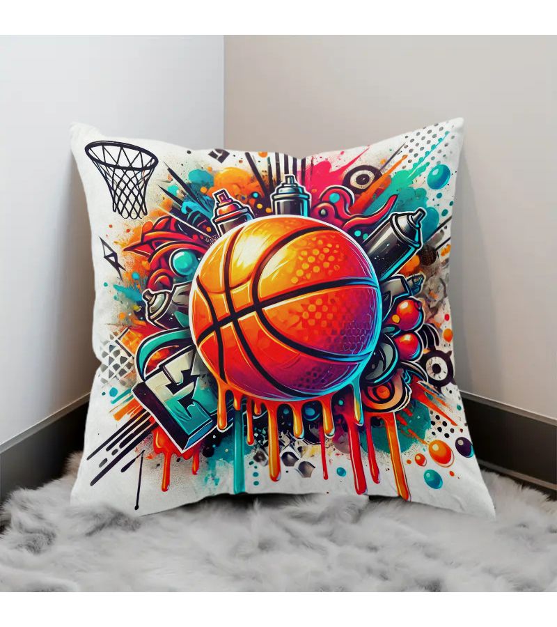 1pc Vibrant Graffiti Art Pattern Decorative Pillow Cover 16x16 Inch 2025 New Style Double Sided Print Soft Polyester Zipper Closure Machine Washable Cute Pillows For Bed Sofa Lounge Chair - Image 3