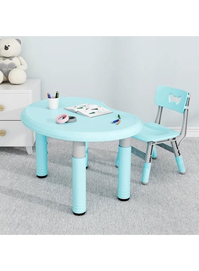 Nano Classic Multi-Functional Children Kids Study Table/Dining Table and Chair Set with height adjustment (Blue). - Image 4