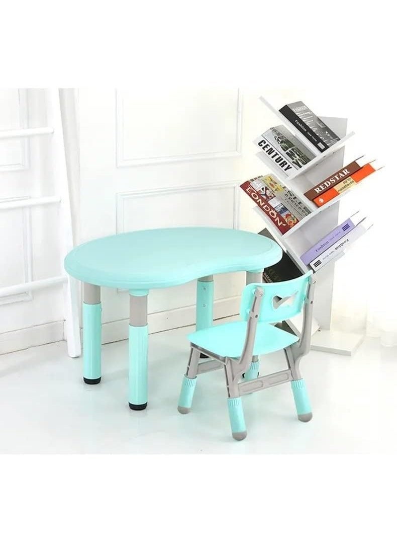 Nano Classic Multi-Functional Children Kids Study Table/Dining Table and Chair Set with height adjustment (Blue). - Image 2