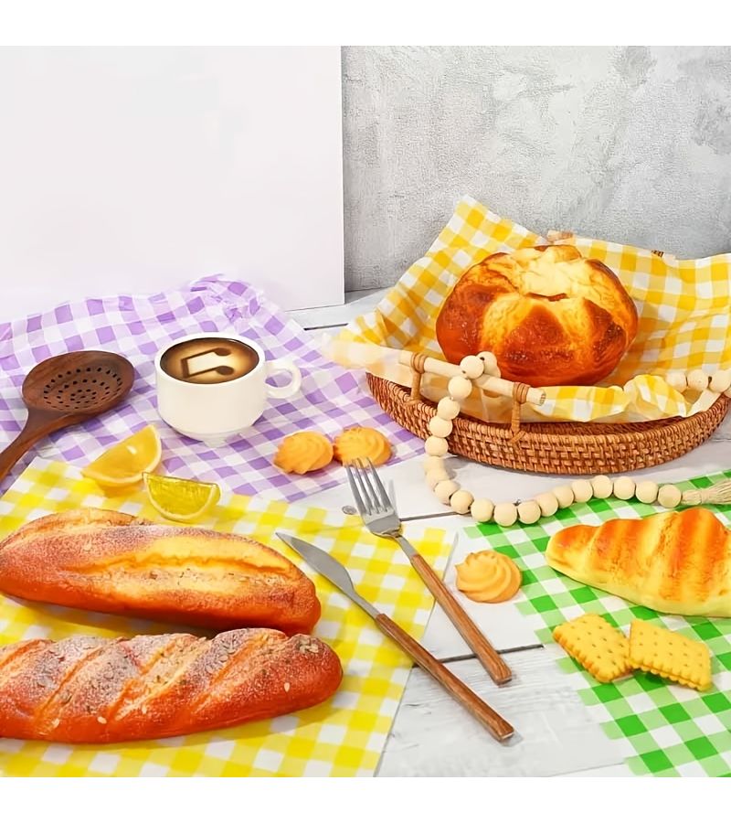 50 ورقة من ورق السندويتش غير اللاصق المبطّن بشبكة بحجم 50 للخبز والنزهات وتزيين الحفلات - Image 3
