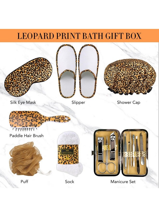 RA ROSA ACCA Bath Gift Set for Women,20 Pcs Skin Care Set Leopard Print Spa Gifts for Birthday, Mother's Day, Valentine's Day. Home Spa Kits, Skin Care Stuff with Shower Gel, Body Lotion, Manicure Set. - Image 3