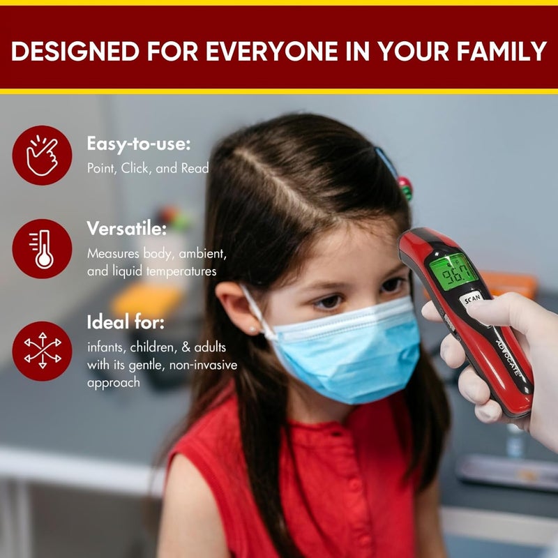 Advocate Non Contact Touchless Speaking Thermometer for Adults Kids  Babies  Digital Infrared Thermometer  Clinical ResultsSpeaks English and Spanish - Image 3