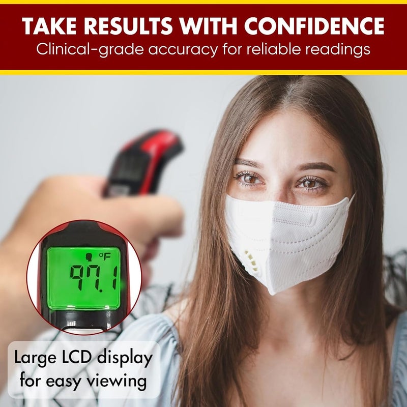 Advocate Non Contact Touchless Speaking Thermometer for Adults Kids  Babies  Digital Infrared Thermometer  Clinical ResultsSpeaks English and Spanish - Image 2