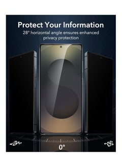 ESR ESR Samsung Galaxy S25 Ultra Privacy Screen Protector, 9H+ Hardness Tempered Glass with Easy Installation, Auto Dust-Elimination Tool for Galaxy S25 Ultra [6.9”], Anti-Spy pack of 1  - Image 5