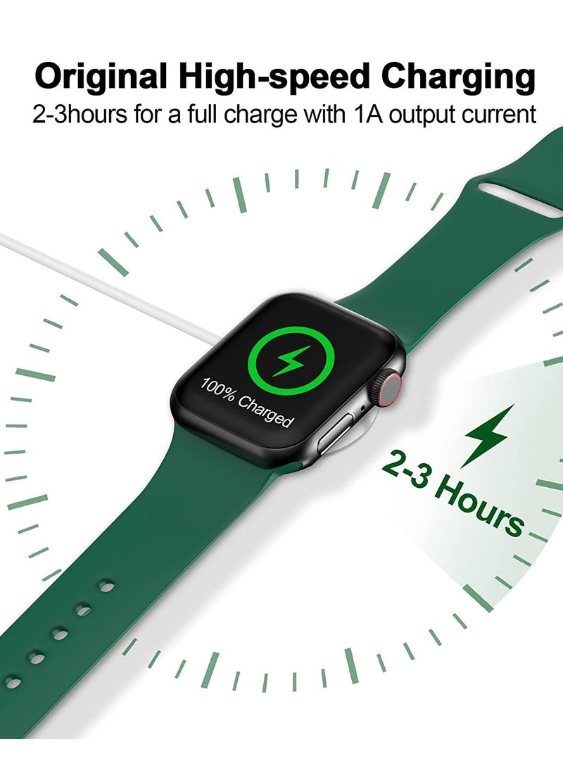 𝟐𝟎𝟐𝟐 𝐔𝐩𝐠𝐫𝐚𝐝𝐞𝐝 for Apple Watch Charger Magnetic Fast Charging Cable [Portable] Magnetic Wireless Charging Compatible with Apple Watch Series Ultra/8/7/6/SE/SE2/5/4/3/2/1-[3.3ft/1M] White - Image 3