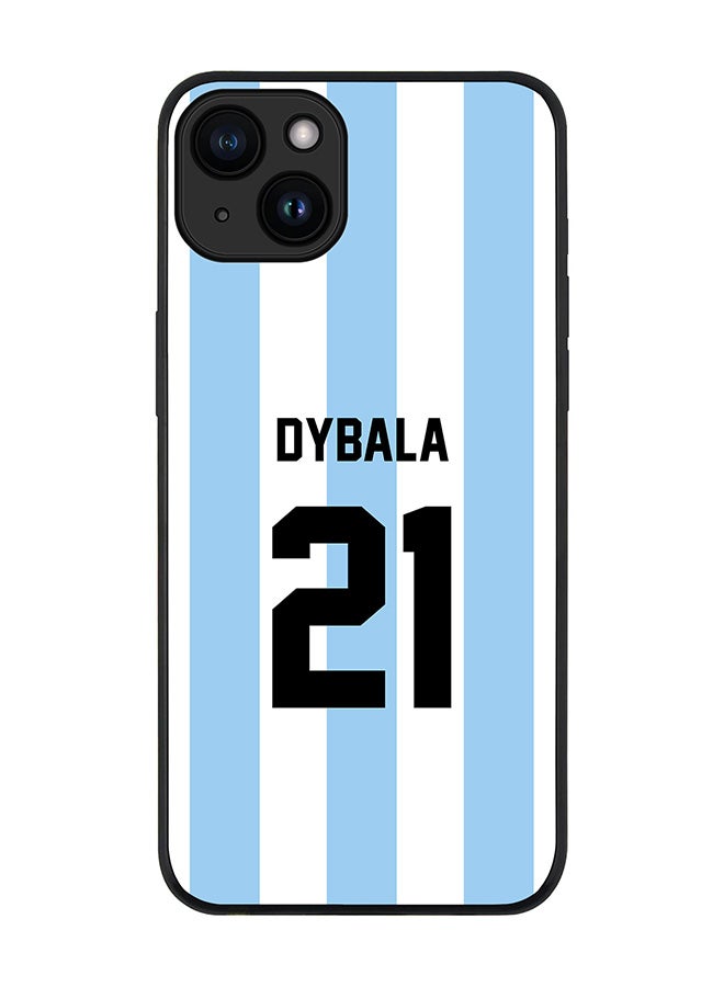 Stylizedd Cover for iPhone 15 Case Rugged Black Slim fit Flexible Protective Phone Cases - Football Team - ArgentinaPlayer Name - Dybala - Image 1