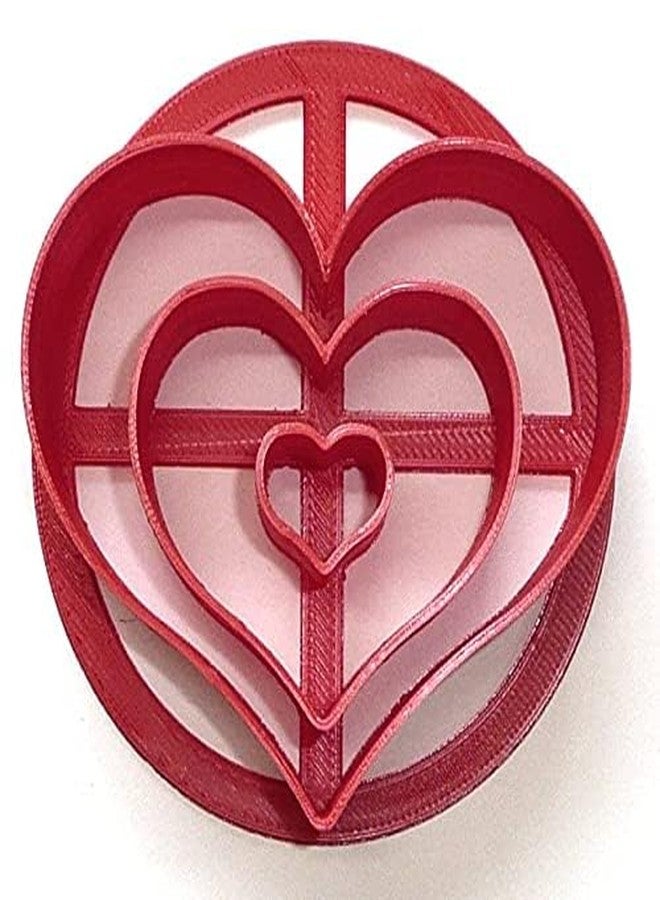 YNGLLC HEART DESIGN PATTERN CONCHA CUTTER MEXICAN SWEET BREAD STAMP MADE IN USA PR4397, Red - Image 2