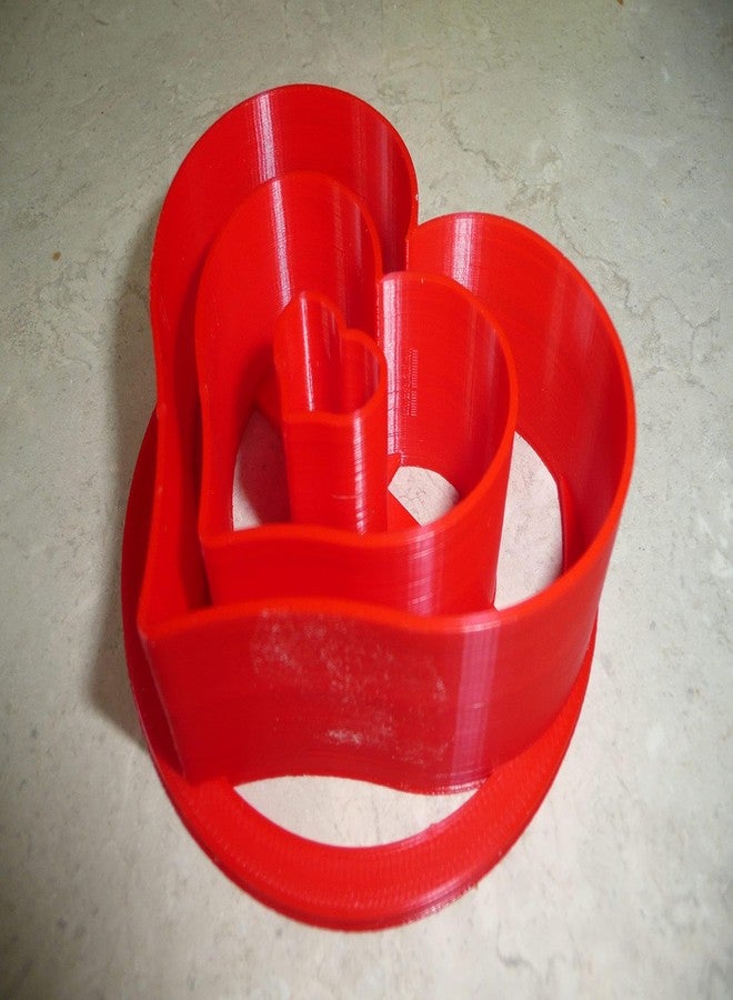 YNGLLC HEART DESIGN PATTERN CONCHA CUTTER MEXICAN SWEET BREAD STAMP MADE IN USA PR4397, Red - Image 4