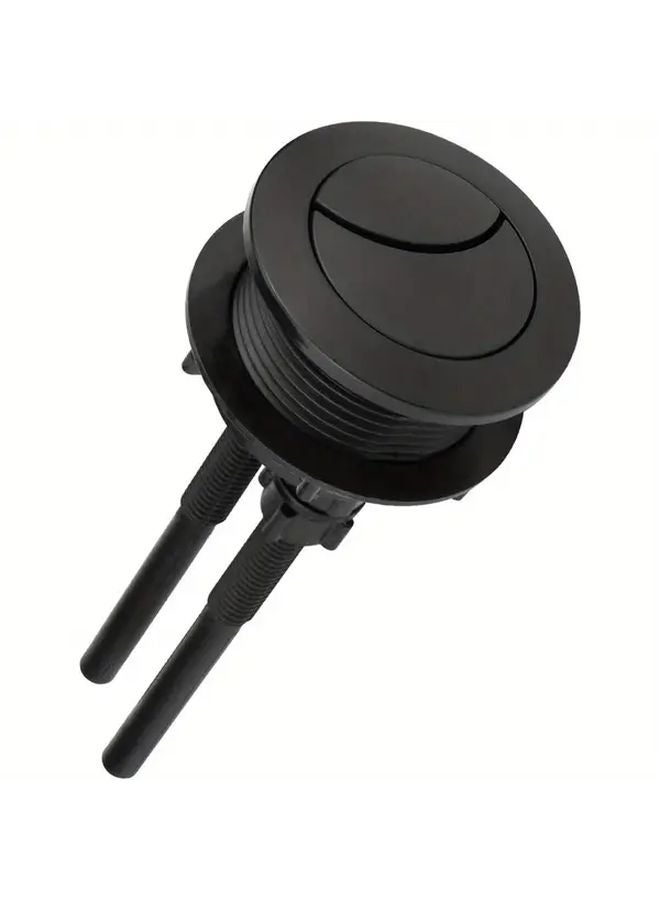 Black Retro Toilet Flush Button Heavy Duty Plastic Single Double Flush System - Image 2