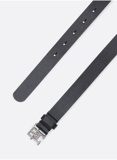TOMMY HILFIGER Women's Th Logo Adjustable Belt - Leather, Black  - Image 2