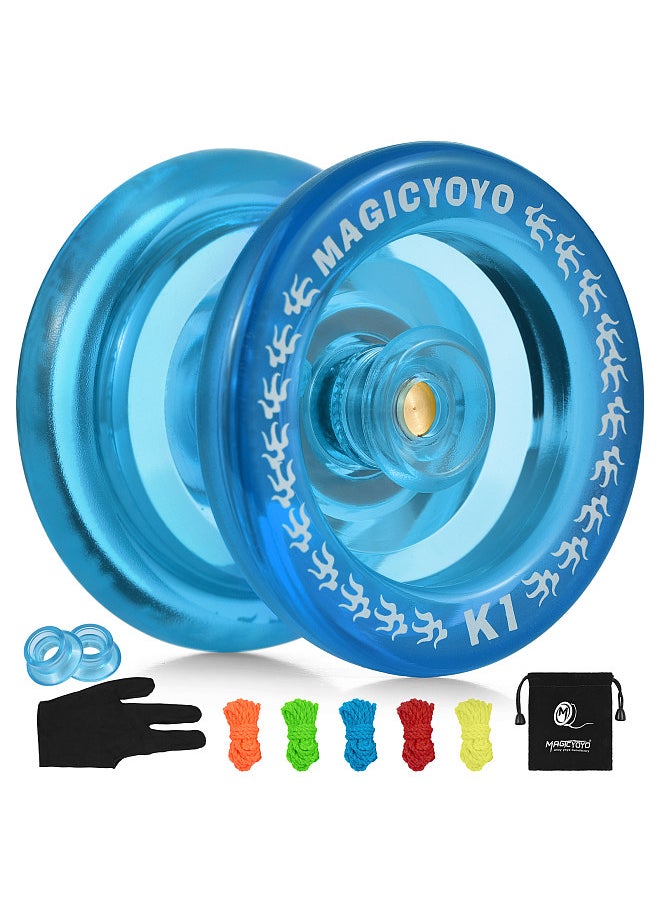 Magic Yoyo Unresponsive Yoyo for Kids Yo-Yo Ball with 5 Replacement Strings Glove Storage Pouch  - Image 1