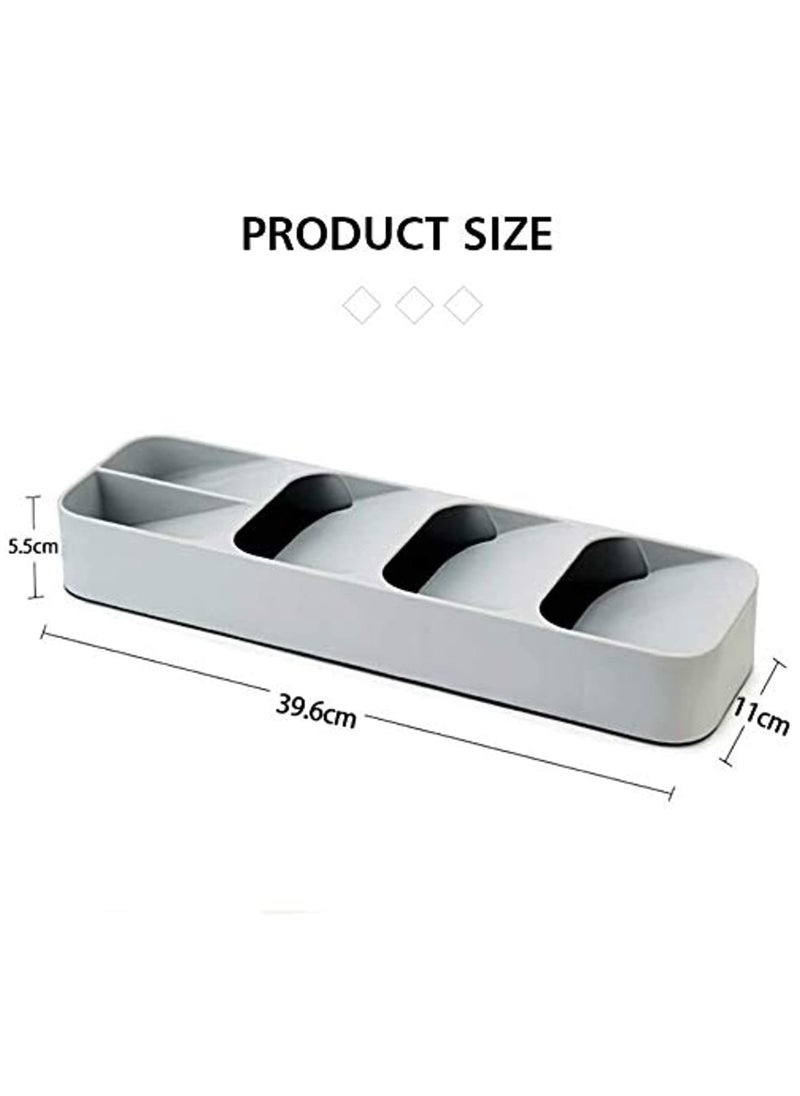 ARTC ARTC Cutlery And Silverware Organizer Tray And Drawer Compact Storage Box For Spoon And Fork And Knife Beige Color  - Image 4