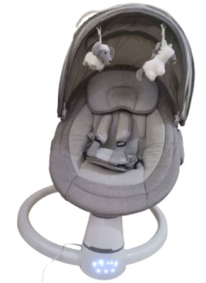 Generic - Deluxe Automatic Electric Baby Swing Bed with 5 Swing Speeds, Soothing Vibration and Music, Baby Rocking Chair with Insect Net, Safety Belt and Removable Swing Toys - Image 1