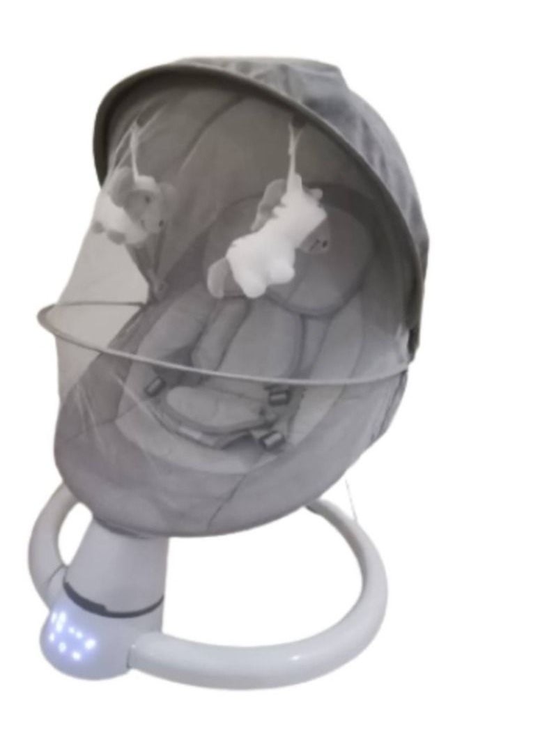 Generic - Deluxe Automatic Electric Baby Swing Bed with 5 Swing Speeds, Soothing Vibration and Music, Baby Rocking Chair with Insect Net, Safety Belt and Removable Swing Toys - Image 1