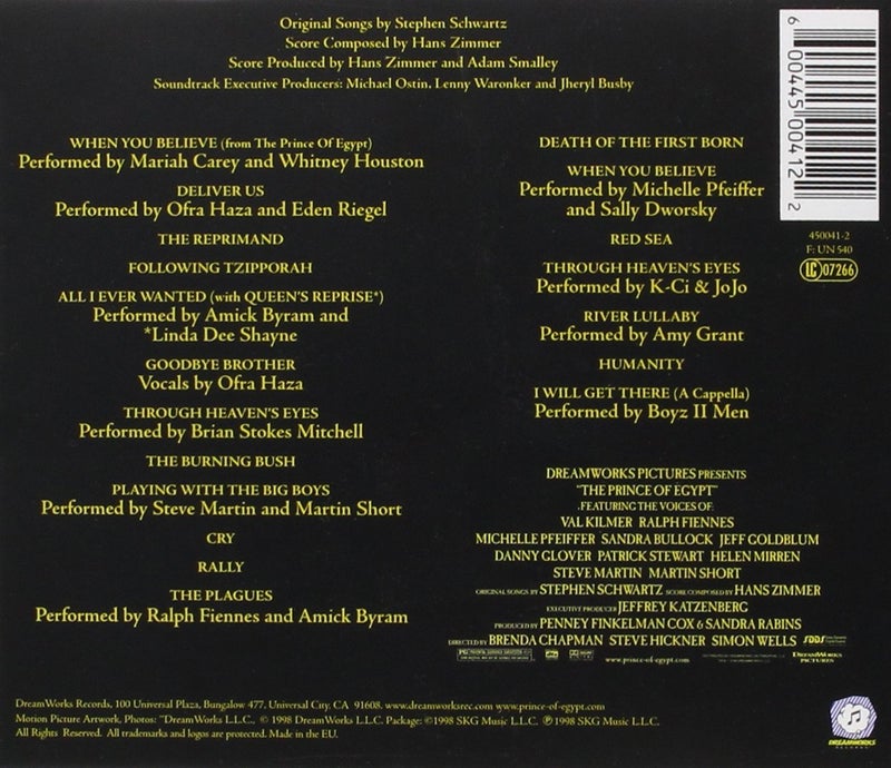 DreamWorks The Prince Of Egypt Music From The Soundtrack - Image 2