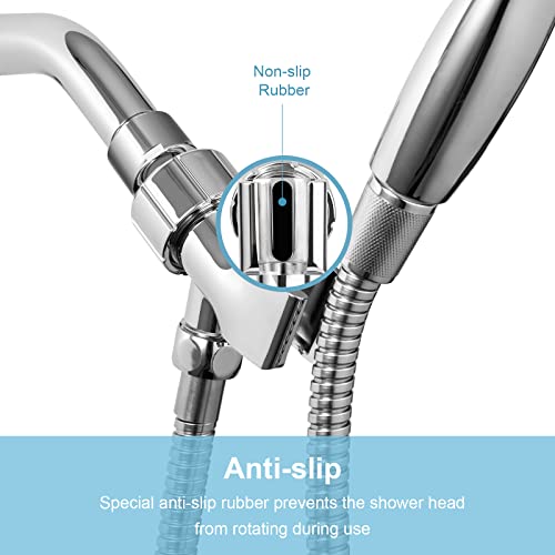 OFFO Shower Head Holder with Solid Metal Ball Joint for Handheld Shower Head, Adjustable Shower Arm Mount for Connecting Shower Arm and Shower Hose, 1/2 in IPS Female Inlet and Male Outlet, Chrome - Image 5