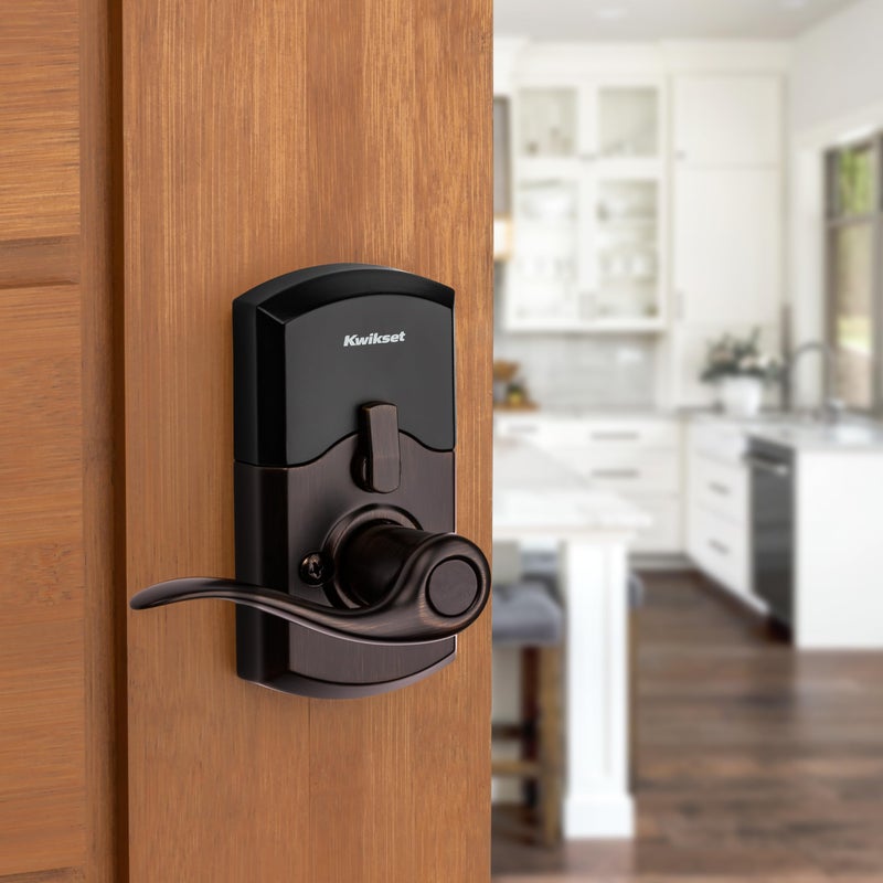 Kwikset SmartCode 917 Keypad Keyless Entry Traditional Residential Electronic Lever Deadbolt Alternative with Tustin Door Lever and SmartKey Security, Venetian Bronze - Image 5