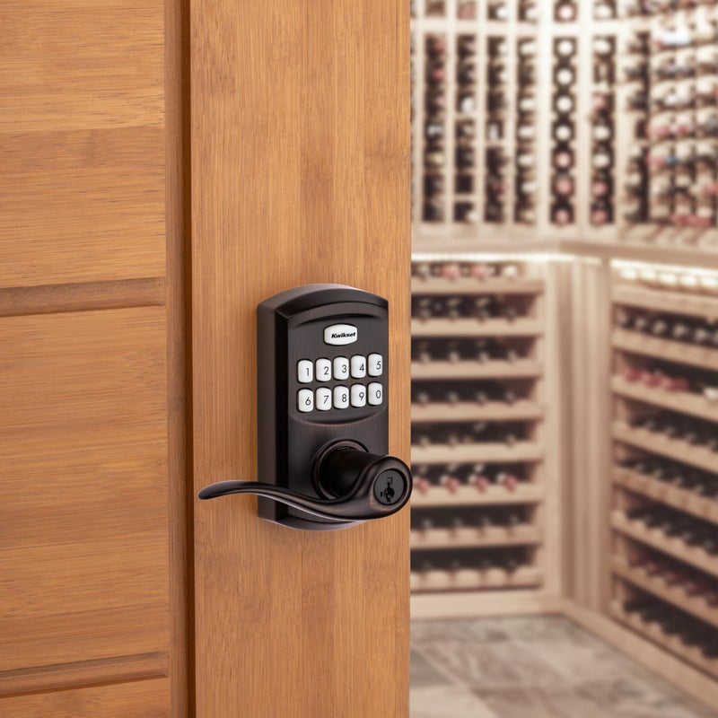 Kwikset SmartCode 917 Keypad Keyless Entry Traditional Residential Electronic Lever Deadbolt Alternative with Tustin Door Lever and SmartKey Security, Venetian Bronze - Image 4