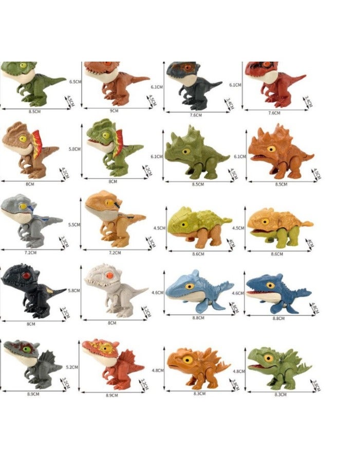 Finger-biting Dinosaur Toy TikTok Net Red Same Style Children's Hand-biting Dinosaur Toy Exotic Model Bag-Color:White  - Image 2