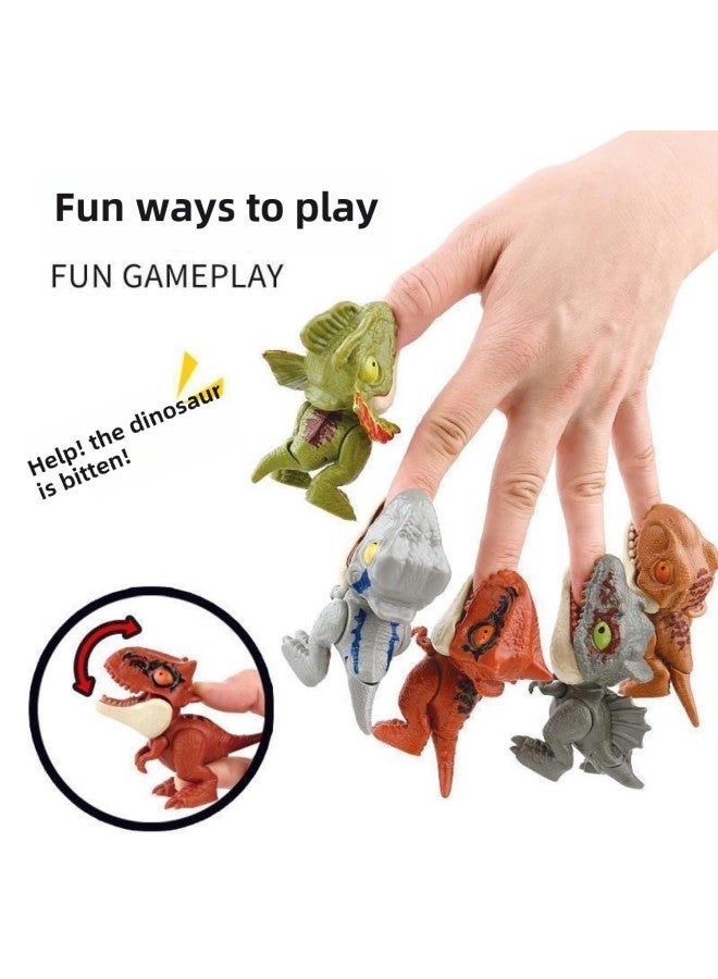 Finger-biting Dinosaur Toy TikTok Net Red Same Style Children's Hand-biting Dinosaur Toy Exotic Model Bag-Color:White  - Image 3