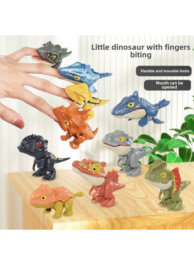 Finger-biting Dinosaur Toy TikTok Net Red Same Style Children's Hand-biting Dinosaur Toy Exotic Model Bag-Color:White  - Image 5