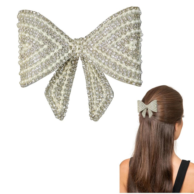 ANVIK Hair Bow Clips for Women | Crystal Bow Clip | Bow Barrette Clip | Alligators Bow Clips | Fancy Hair Clips | Hair Accessories for Women - Image 5