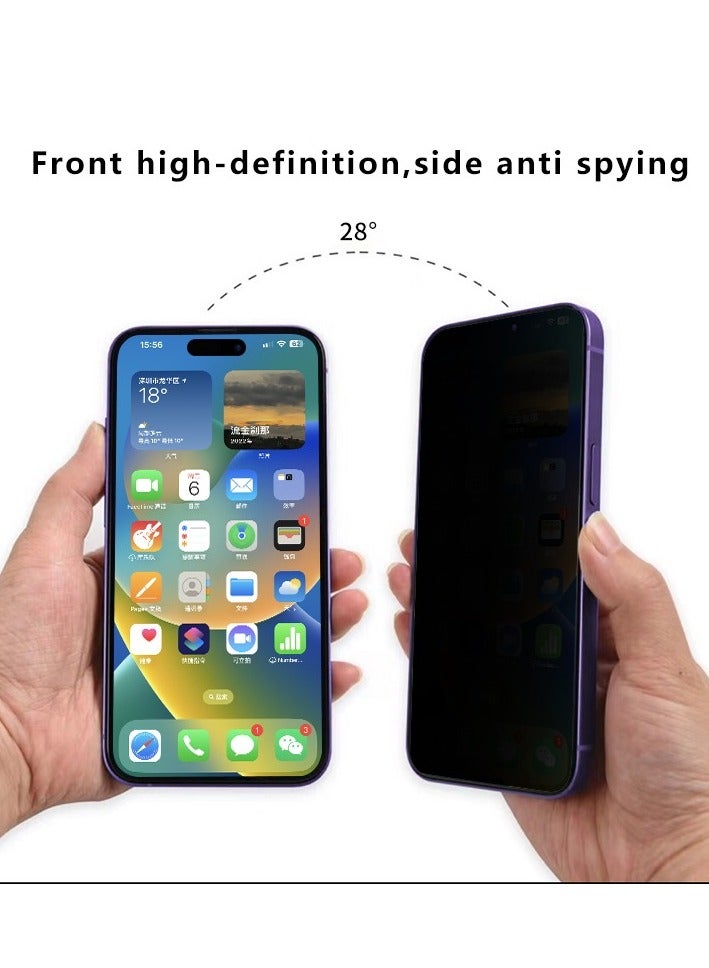 Premium 28° Anti-Spy Privacy Screen Protector for Iphone 13– Full Coverage Tempered Glass, Anti-Peeping, Anti-Fingerprint, HD Clarity – Anti-Spy Glass Film for Privacy Protection - Image 5