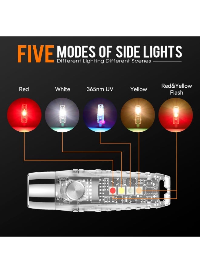 Bukela S12Pro Keychain Flashlight Rechargeable,750 High Lumen EDC Mini Flashlight with Clip,Multifunction COB Light with 365nmUV-11 Lighting Modes, Tail Magnet, Flash Light - Image 5
