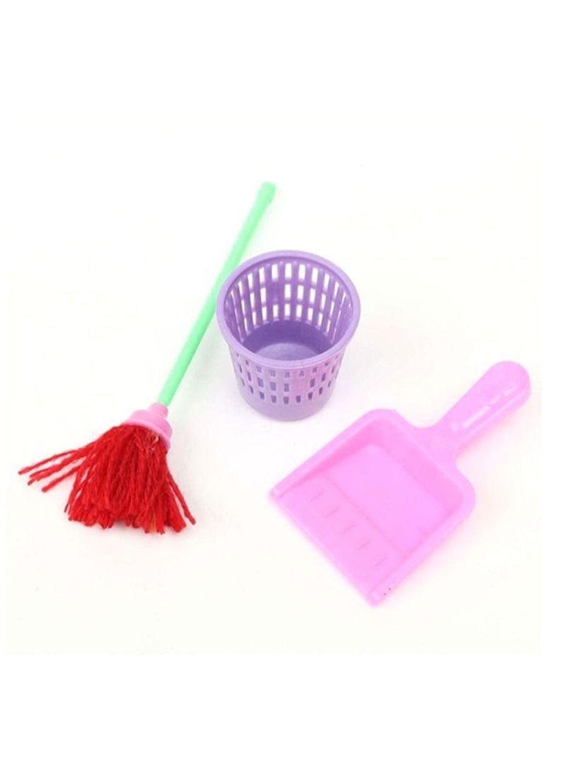 9-Piece Mini Pretend Play Mop Broom House Cleaning Furniture Tools Kit Toy cm - Image 4