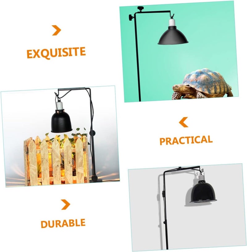 Abaodam Adjustable Reptile Lamp Stand Metal Rack for Heating Lamps Lights Portable Plant Light Holder for Terrarium Use Efficient Heat Dissipation - Image 2