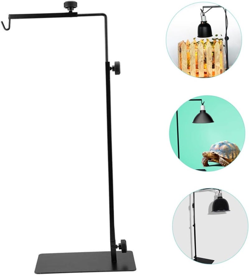 Abaodam Adjustable Reptile Lamp Stand Metal Rack for Heating Lamps Lights Portable Plant Light Holder for Terrarium Use Efficient Heat Dissipation - Image 4