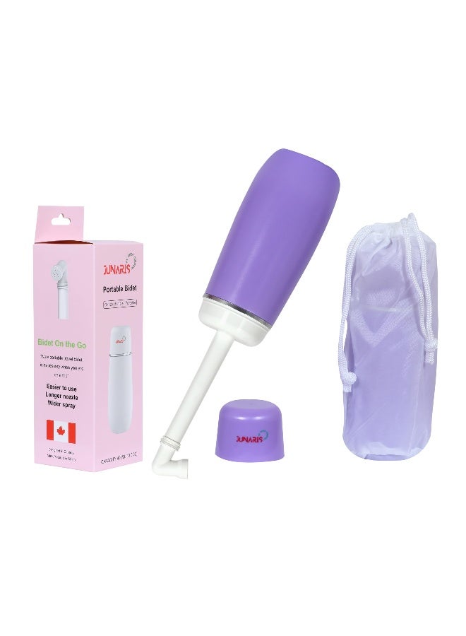 JUNARIS Large Portable Travel Bidet Bottle Travel Shattaf Hand Spray Set Leak-Proof, Travel-Friendly Portable Bidet Shattaf For Hygienic Use In Washrooms And Toilets (Purple) - Image 1