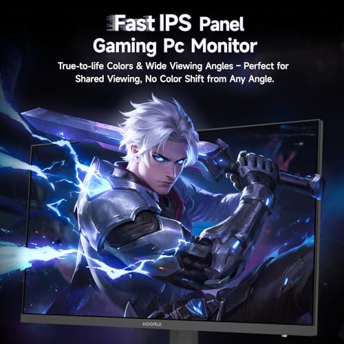 KOORUI 24 Inch 240Hz Gaming Monitor, FHD 1080P Fast IPS Computer Monitor,1 ms, Adaptive Sync, HDR400, 99% sRGB, Low Blue Light Eye Care, HDMI 2.0 / DP 1.4, VESA, Tilt, for PC, PS5, Xbox, G2511X - Image 3