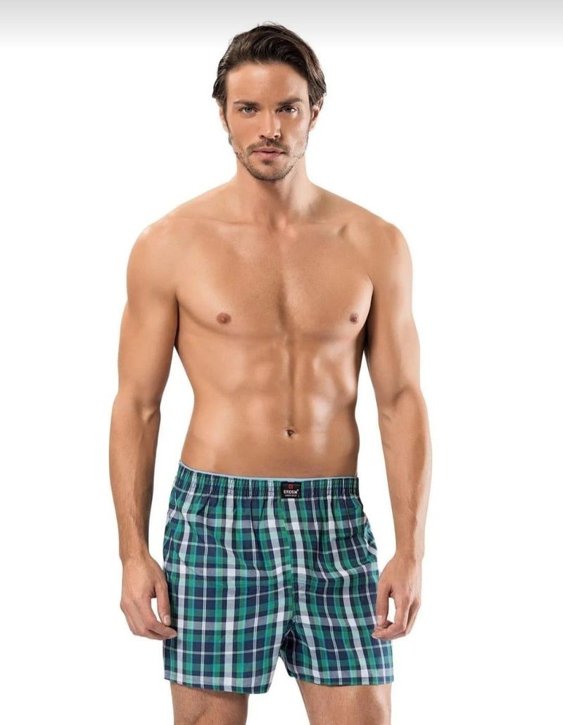 Erdem 1440 Men's Patterned Poplin Boxer 12 Pieces  - Image 1