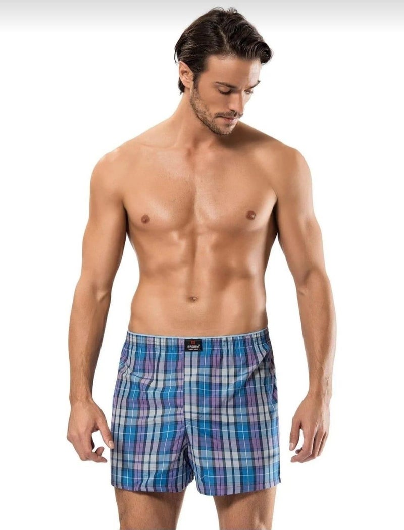 Erdem 1440 Men's Patterned Poplin Boxer 12 Pieces  - Image 4