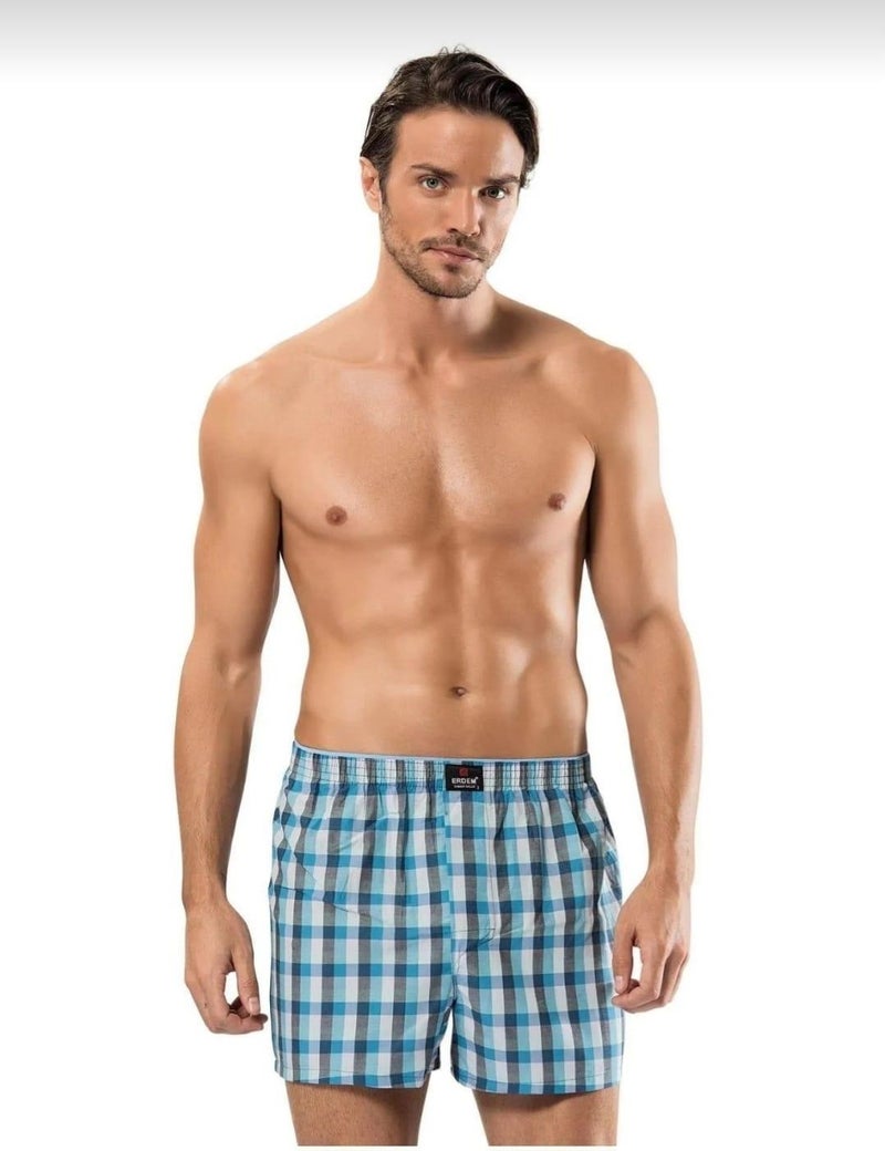 Erdem 1440 Men's Patterned Poplin Boxer 12 Pieces  - Image 5