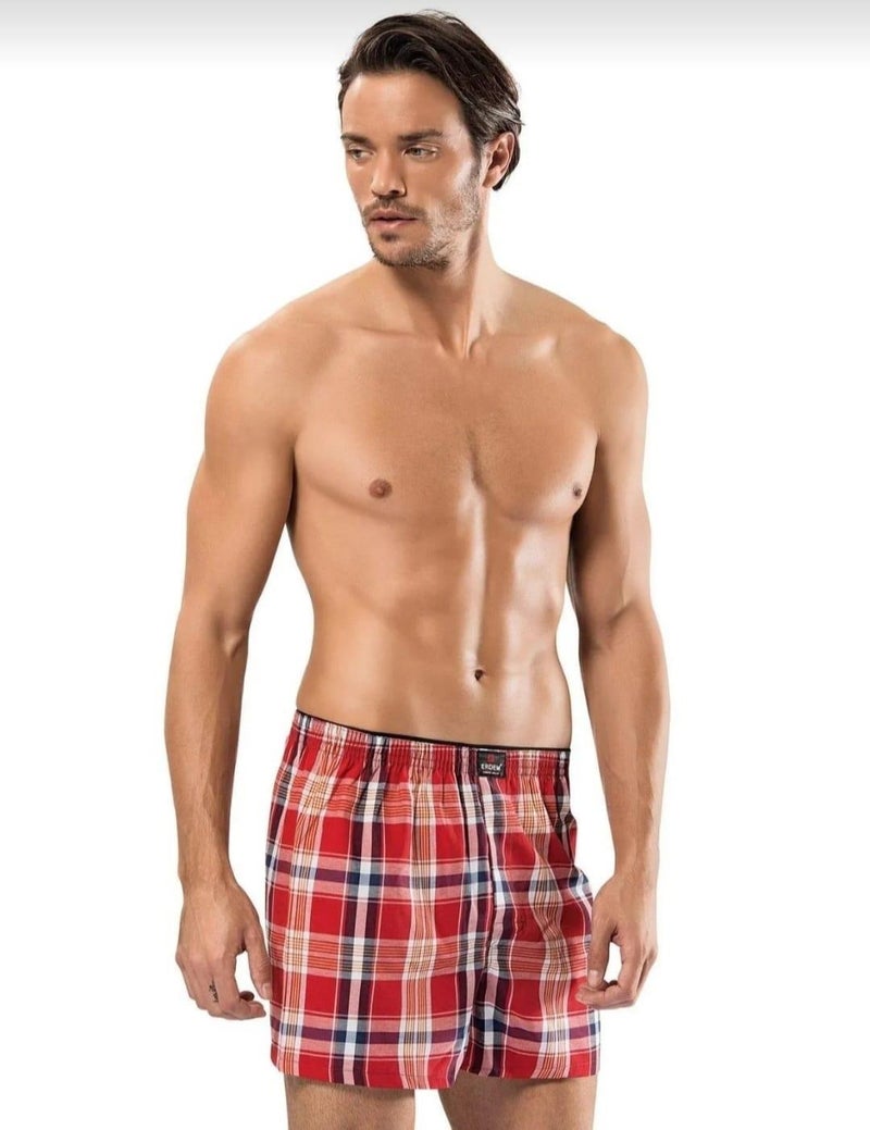 Erdem 1440 Men's Patterned Poplin Boxer 12 Pieces  - Image 2